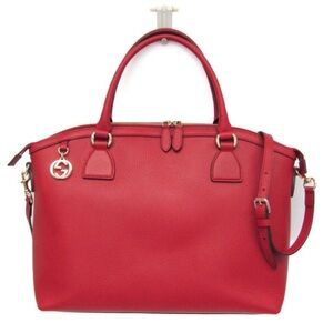 Gucci Interlocking G 449659 satchel in red calfskin leather